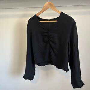 Madewell Brushed Ruched-Front Top